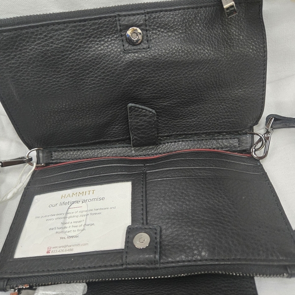 Hammitt Levy Wallet/Crossbody Black and Gunmetal - Picture 10 of 16
